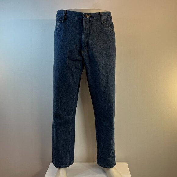 Wrangler Men's Fleece Lined Denim Midstone Relaxed Fit Jeans - Size 38 x 30 -NWT - Picture 3 of 9